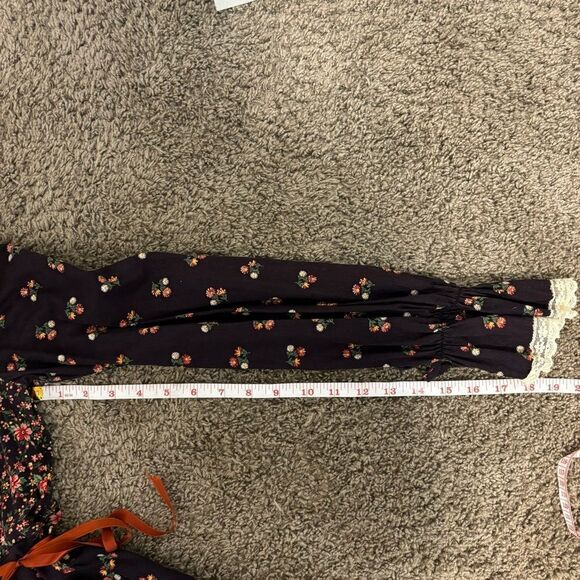 Gunne Sax Calico Dress Renaissance Fair Dress With Pockets Vintage 70s - Picture 15 of 17